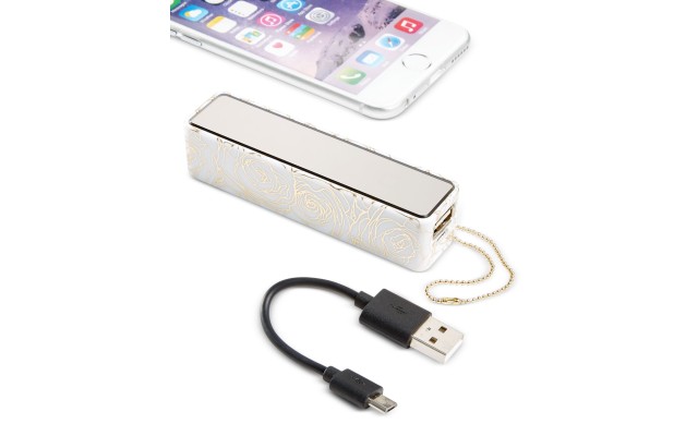  Universal Portable Charger with Mirror, Gold
