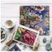  I Go To (250) Pieces Wooden Puzzle: Display Jar: Floral Table Cover