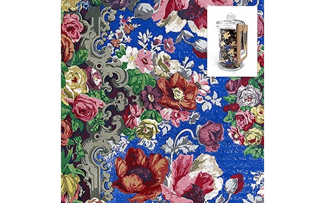  I Go To (250) Pieces Wooden Puzzle: Display Jar: Floral Table Cover