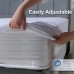Turkish Cotton Blend Mattress Protector Providing Reliable Waterproof Overlay Flexibility Moisture Protection Care for Skin Mattress Cover, White, White, Full