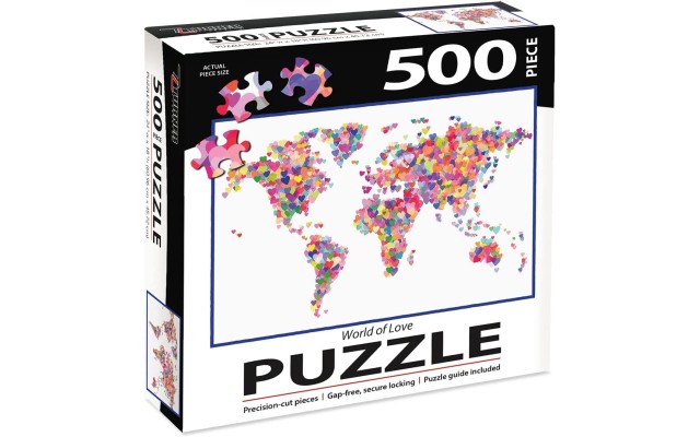  500 Pc. Puzzle World Love