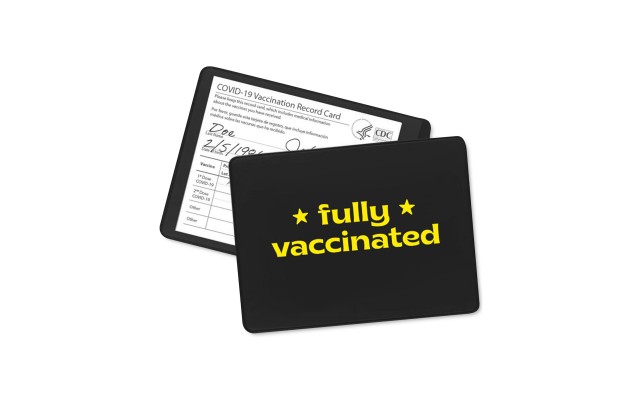  Vaccination Card Holder, Black, 3 3/8″ x 4 ½”