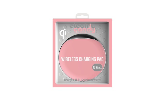 Electric Candy 10W Wireless Charging Pad, Pink