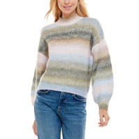 Ultra Flirt Juniors’ Ombre Mock-Neck Sweater, Lavender Quartz Spacedye, X-Large