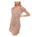  Womens Juniors’ Printed Ruched Bodycon Dress,Floral/S