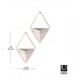  Trigg Hanging Planter Vase & Geometric Wall Decor Container – Great For Succulent Plants, Air Plant, Mini Cactus, Faux Plants and More, Concrete Resin/Copper (Set of 2)