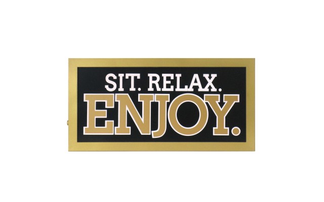  CO. 6” x 12″ Enjoy Light Up Art – Gold