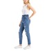  Juniors Princeton Super High Rise Mom Jeans, 7, Blue