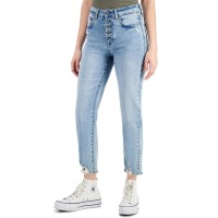 Vanilla Star Juniors’ Ripped Slim Straight-Leg Jeans, Clive, 11
