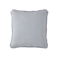Vcny Home Woven Fringe Square Decorative Pillow, 20″ X 20″ – Grey