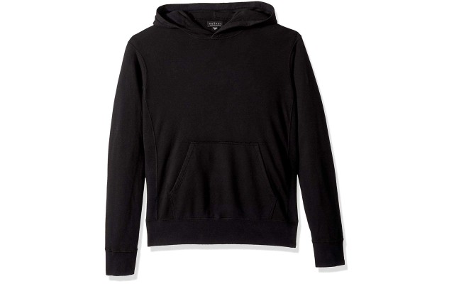  Men’s Little Havana Hoodie with Pocket and Ribbing (Black, M)