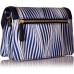  Women’s Faux Leather Tess Crossbody Bag, Wavy Stripe Navy, One Size