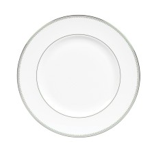 Vera Wang Wedgwood Dinnerware, Grosgrain Dinner Plate, White/Silver, 10.75″