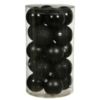 Vickerman 2.75″ Black 4-Finish Ball Ornament Assortment, 20 per Box, Black