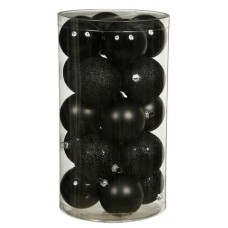 Vickerman 2.75″ Black 4-Finish Ball Ornament Assortment, 20 per Box, Black