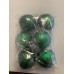  4″ Green Matte Ball Ornament, 6 per Bag