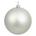  6″ Silver Matte Ball Christmas Ornament, 4 per Box