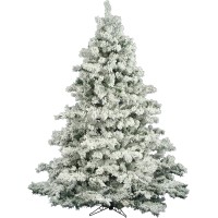 Vickerman 6.5′ Flocked Alaskan Pine Artificial Christmas Tree Unlit, White