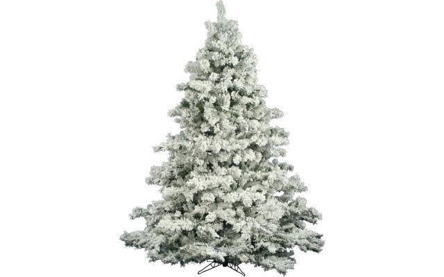  6.5′ Flocked Alaskan Pine Artificial Christmas Tree Unlit, White