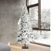  7′ Flocked Spruce Artificial Christmas Tree, Unlit – Snow Covered Faux Tree – Seasonal Indoor Home Decor