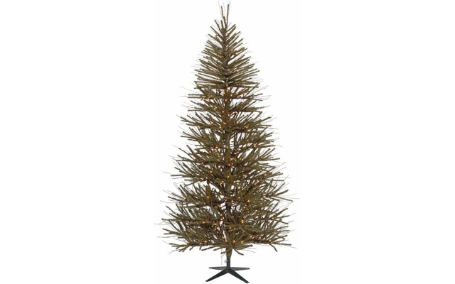  8′ Vienna Twig Artificial Christmas Tree with 400 Warm White LED Light, Green