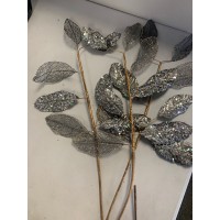 Vickerman Silver Mesh Apple Leaf Spray (3 pack)