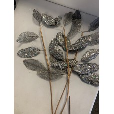 Vickerman Silver Mesh Apple Leaf Spray (3 pack)