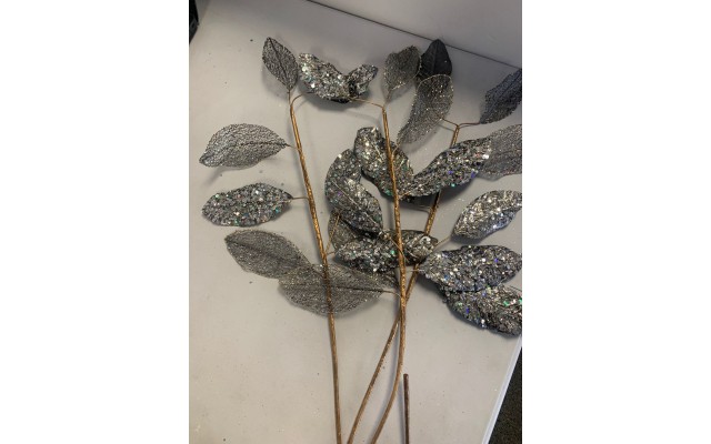  Silver Mesh Apple Leaf Spray (3 pack)