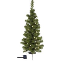 Vickerman Solar Tree LED 30 Warm White 93 Tips, 3-Feet by 18-Inch, Green