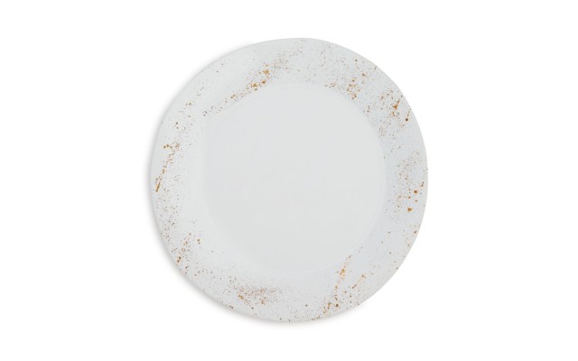 Vietri Gold Splatter Dinner Plate