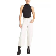 Vigoss Jeans Womens Jett Two Tone Crop Jeans, Creme, 27