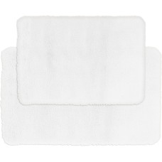 Villa Luxe Pure Bath 2 Piece Faux Fur Bath Rug Set, 20 x 32 and 17 x 24, Ivory