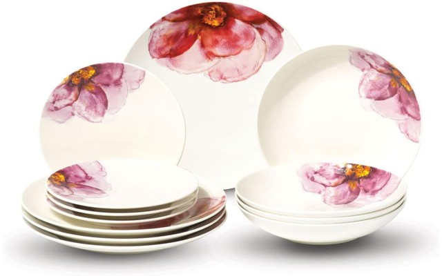 Villeroy Boch Rose Garden 12-pc Dinnerware Set, Service for 4