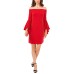  Off-The-Shoulder Flutter-Sleeve Dress Large