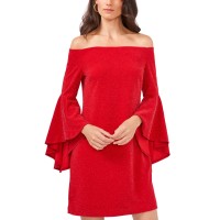 VINCE CAMUTO Off-The-Shoulder Flutter-Sleeve Dress Large