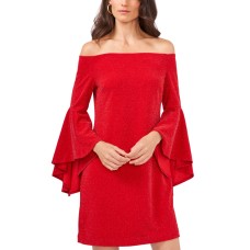 VINCE CAMUTO Off-The-Shoulder Flutter-Sleeve Dress Large