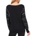  Studded Sleeve Sweater Rich Black Small