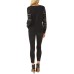  Studded Sleeve Sweater Rich Black Small