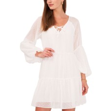 Vince Camuto Tiered Clip Dot Dress, Large