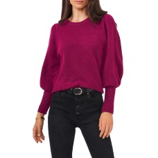 Vince Camuto Women’s Balloon Sleeve Sweater, Frenzy Pink, X-Small
