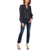  Women’s Dot Fleck Ruffle Blouse, Charcoal, Small