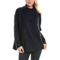 Vince Camuto Womens Extended Shoulder Sweater, Navy, X-Large