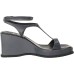  Women’s Fetemee Ankle Strap Wedge Sandal, Gunmetal, 8