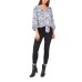  Womens Rivieria Printed Tie-Front Top, Blue, S