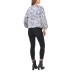  Womens Rivieria Printed Tie-Front Top, Blue, S