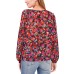  Womens Studded Cuff Blouse, Rich Black, XS
