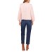  Womens Tie-Front Top, Light Pink, L