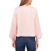  Womens Tie-Front Top, Light Pink, L