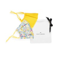 Violet & Brooks 2-Pk. Bridget Face Masks, Yellow, 7-3/4