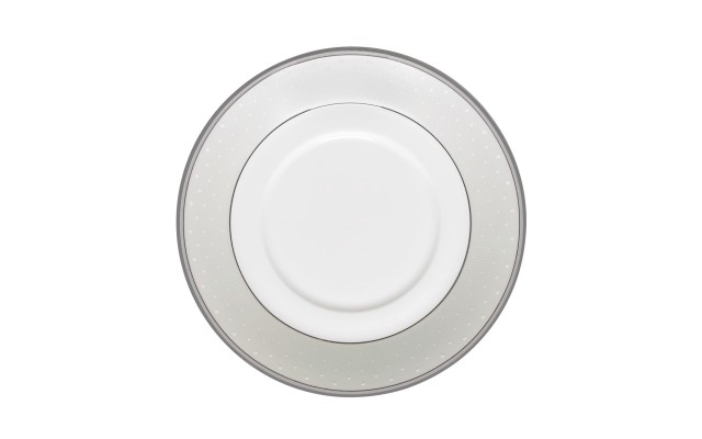  “Pointe Desprit” Tea Saucer, White, 8 oz